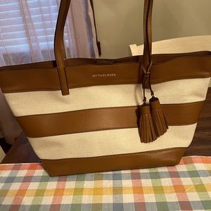 Michael Kors Striped Tote Bag